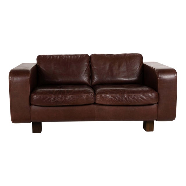 Valentino 2-Seater Sofa in Brown Leather from Machalke For Sale
