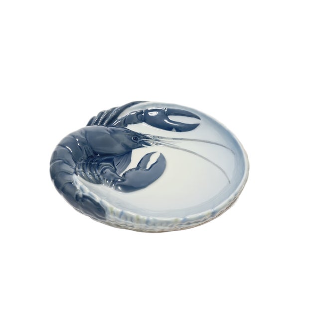 Danish Porcelain Plate with Lobster from Royal Copenhagen, 1950s For Sale - Image 4 of 8