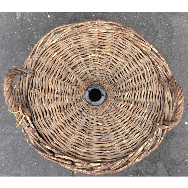 French Provincial 19th Century Vitner Woven Wine Demi Jar For Sale - Image 3 of 6