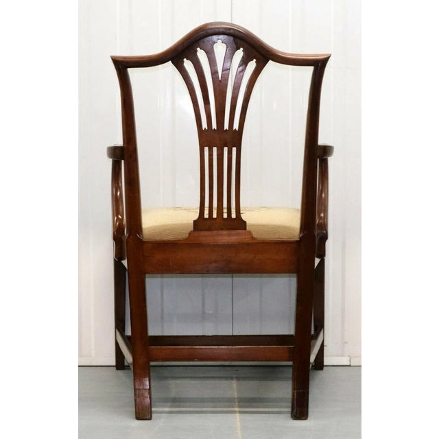Late 19th Century Mahogany Armchair with Shield Back from Hepplewhite For Sale - Image 4 of 14