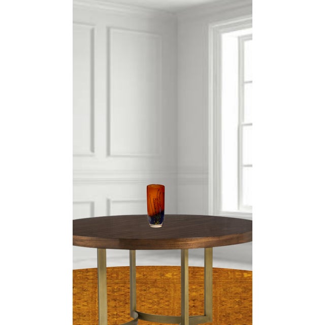 Glass Atelier Beránek Signed Art Glass Elliptical Abstract Vase For Sale - Image 7 of 12