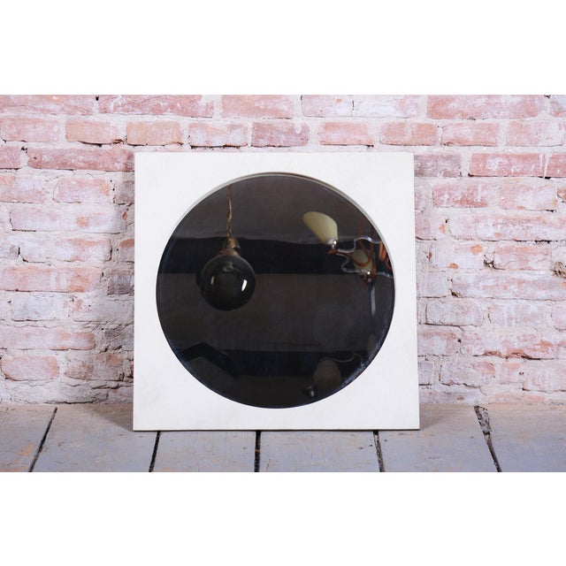 Mid-Century Wall Mirror with Wooden Frame, Czech, 1970s For Sale - Image 6 of 10