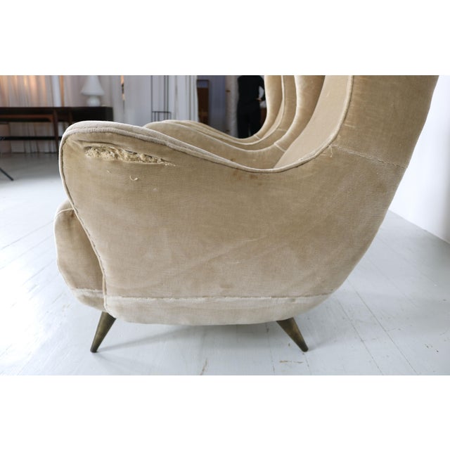 Italian Wingback Chairs from Isa Bergamo, 1950s, Set of 2 For Sale - Image 16 of 18