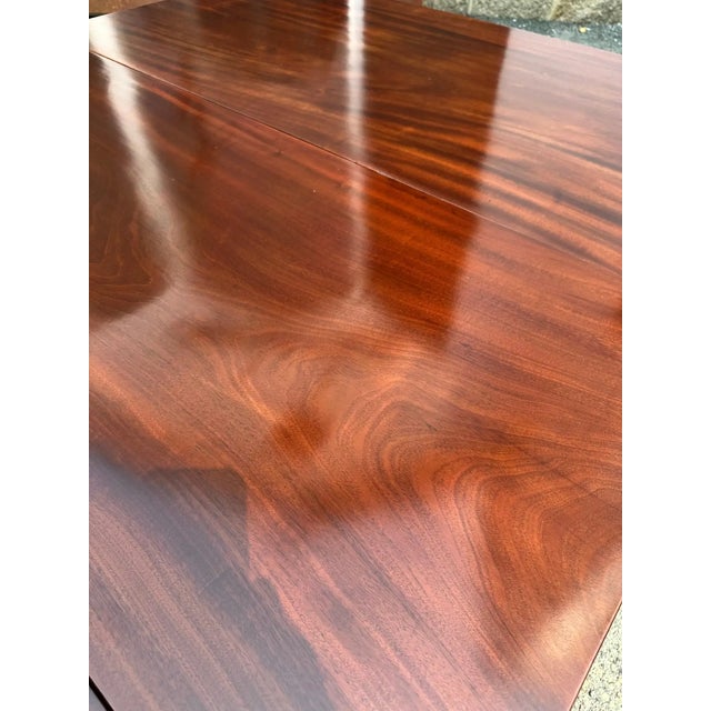 Wood 19th Century Regency Mahogany Three Pedestal Cumberland Action Dining Table For Sale - Image 7 of 10