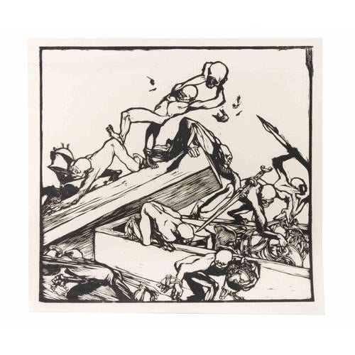 The Predators II is a woodcut print realized by Duilio Cambellotti in 1935. The artwork has an incisive graphic rendering,...