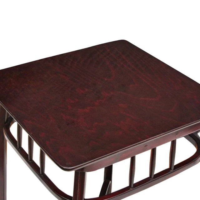 1930s Jacob & Josef Kohn Bentwood Secession Ebonized Art Nouveau Side Table for Gustav Siegel, Vienna For Sale - Image 4 of 9