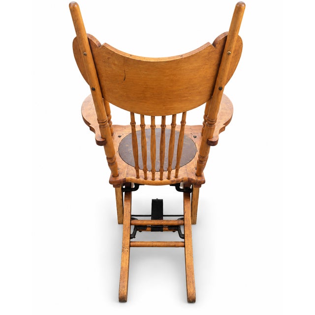 Victorian Antique Victorian Wooden Convertible Child’s High Chair / Rocking Chair For Sale - Image 3 of 3