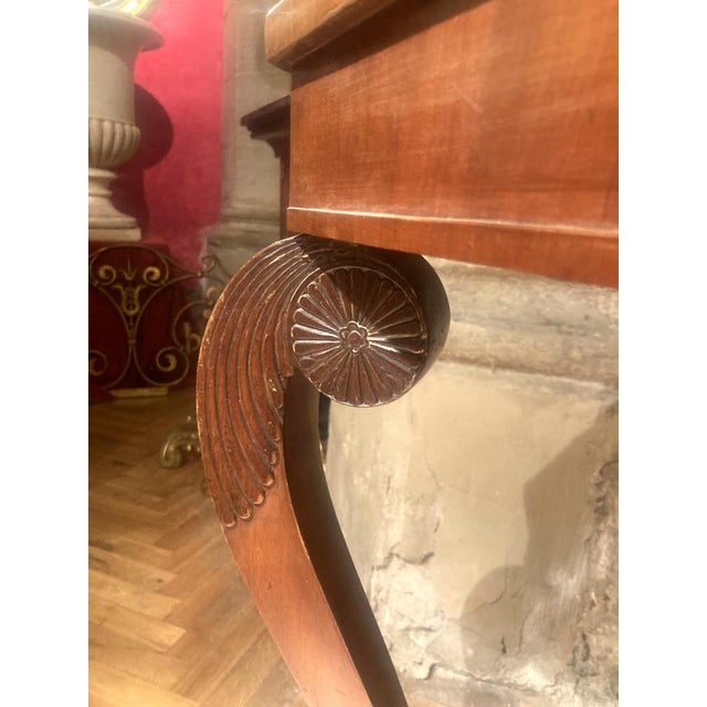 Italian Art Nouveau Wooden Console Table For Sale - Image 11 of 14