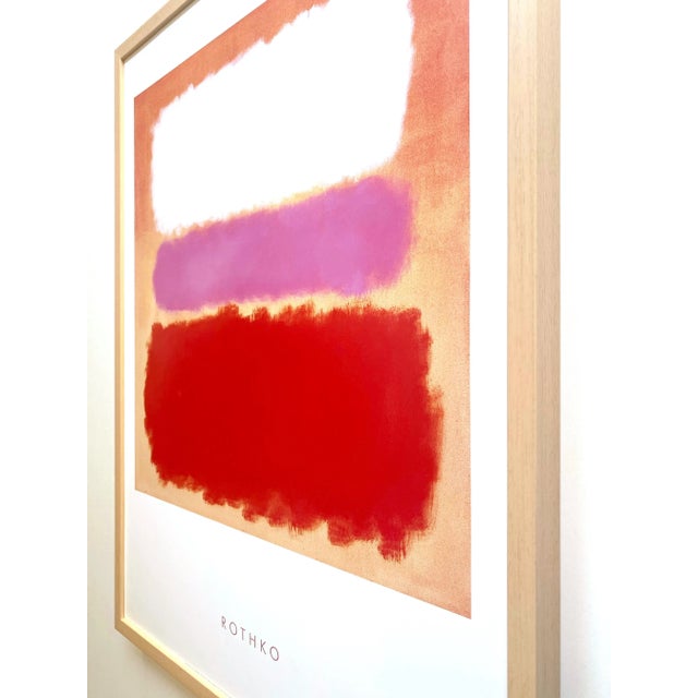 Mark Rothko Abstract Expressionist Lithograph Print Framed Modernist Poster " White Cloud Over Purple " 1957 For Sale - Image 10 of 13