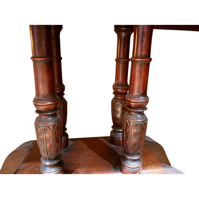 English Regency Flip Top Games Table Antique Intricate Detailing Versatile Display For Sale - Image 9 of 18