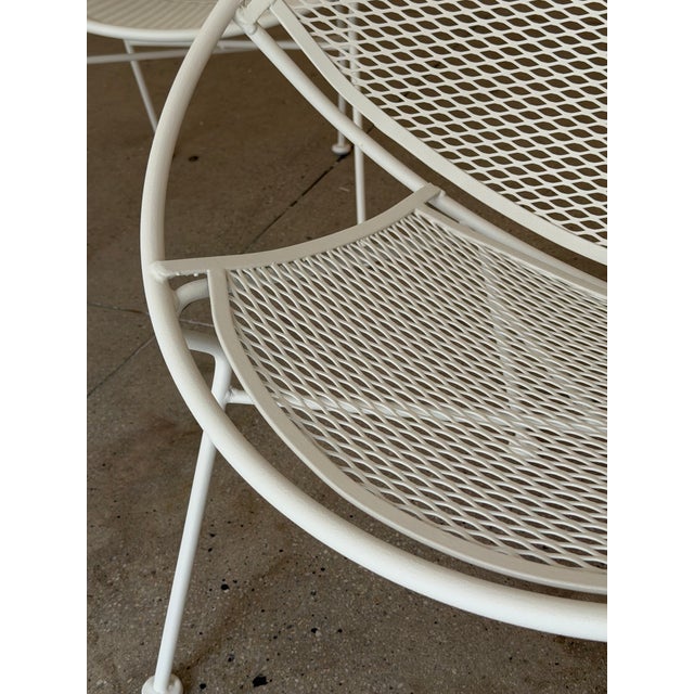 1950s 1950s Maurizio Tempestini for Salterini Radar Wrought Iron Lounge Chairs, a Pair For Sale - Image 5 of 12
