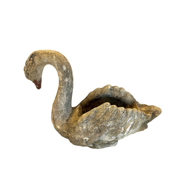 Original Mid-Century Concrete Black Garden Swan For Sale In Los Angeles - Image 6 of 8