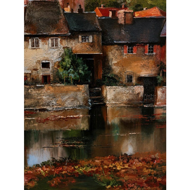 Late 20th Century Late 20th Century Robert Duval European Village Landscape Print in Decorative Arts, Inc. Designer Frame For Sale - Image 5 of 10