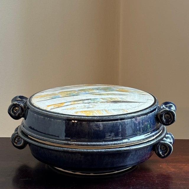 20th Century Abstract Studio Pottery Vegetable Tureen For Sale - Image 11 of 17
