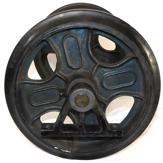 Vintage Howe Scale Company Industrial Oak & Cast Iron Factory/Railroad Cart For Sale - Image 17 of 18