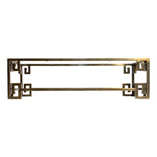 Hollywood Regency Mastercraft Greek Key Brass Coffee Table For Sale