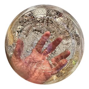 Antique Pairpoint Buckingham Wheel Cut Rock Crystal Shallow Bowl - 1 of 8