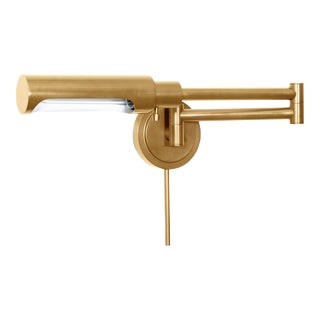 Regina Andrew Noble Swing Arm Task Sconce, Natural Brass For Sale