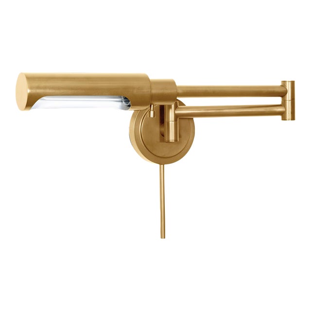 Regina Andrew Noble Swing Arm Task Sconce, Natural Brass For Sale