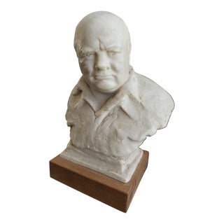 1961 Portrait Bust Sculpture of Winston Churchill For Sale