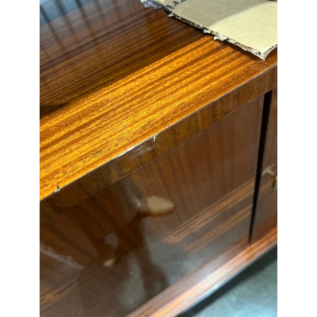 French Mid-Century Modern Sideboard / Buffet With Bar Cabinet, C. 1940 For Sale - Image 12 of 14