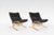Mid-Century Modern Pair of Vintage Siesta Low Back Lounge Chairs by Ingmar Relling in Black Leather For Sale - Image 3 of 10