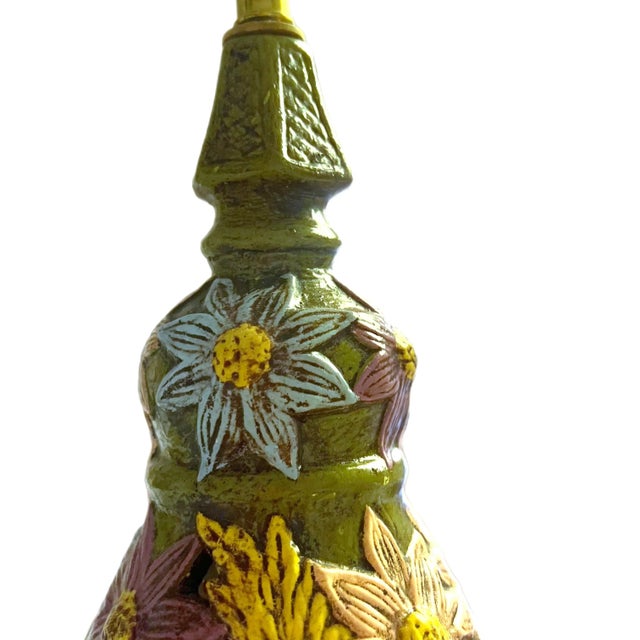 Mid-Century Pierced Ceramic Daisy Pendant Lights - a Pair For Sale In Charleston - Image 6 of 9