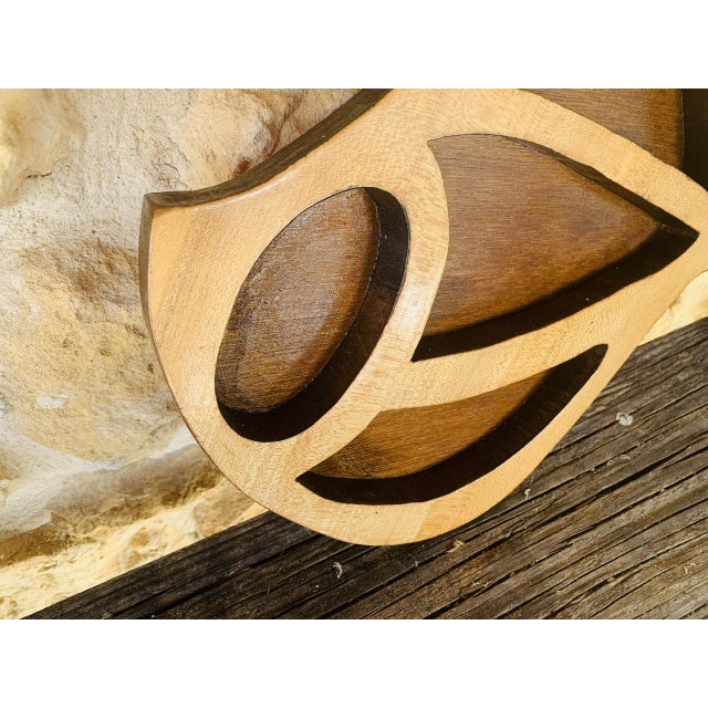 Wood Vintage Scandinavian Wood Fish Sculpture by A. Hiben, 1977 For Sale - Image 7 of 16