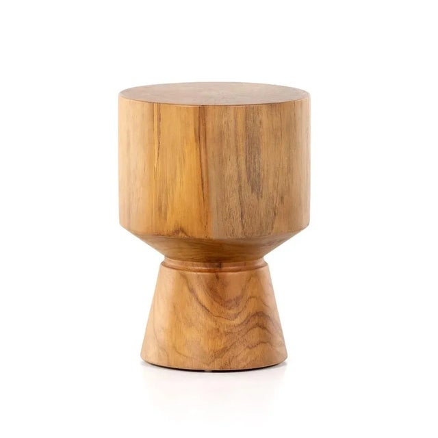 Wood Four Hands Jovie Outdoor End Table, Natural Teak For Sale - Image 7 of 12