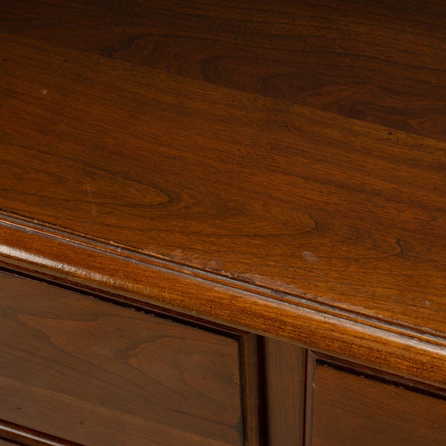 1990s Ethan Allen Regent’s Park Cherry Chest of Drawers Dresser W/ Brass Pulls For Sale - Image 12 of 18