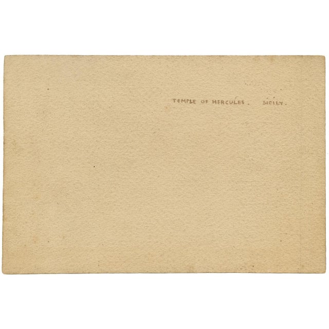 Paper William Page, Temple of Hercules, Sicily, Watercolour For Sale - Image 7 of 9