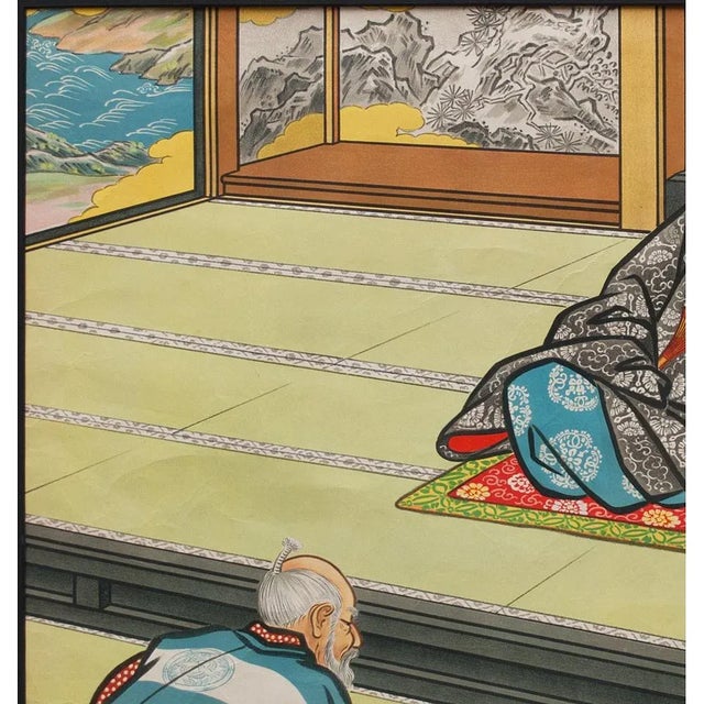 Pre-1945 "Lemitsu Tokugawa" Japanese History Poster For Sale - Image 4 of 9