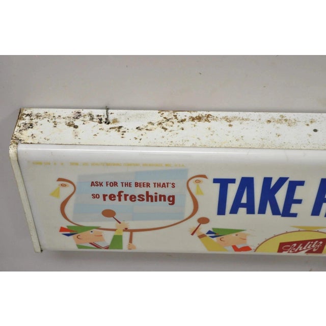 Vintage 1958 Jos. Schiltz Large 73" Lighted Brewing Beer Advertisement Bar Sign For Sale - Image 9 of 13