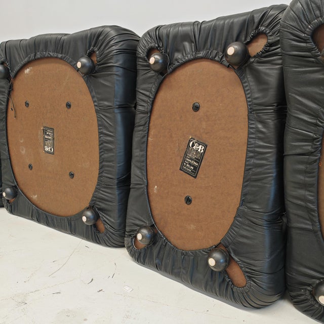Camaleonda Modular Sofa in Black Leather by Mario Bellini for C&B / B&B Italia, 1970s, Set of 5 For Sale - Image 18 of 18