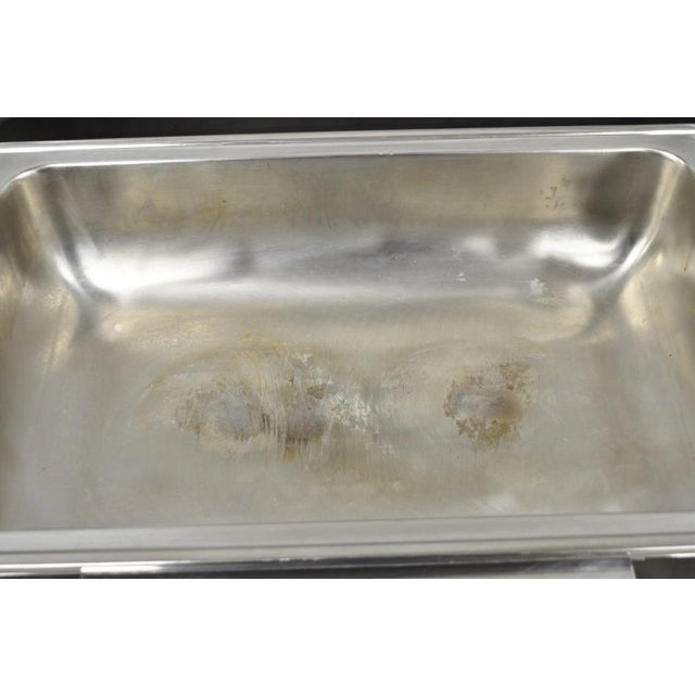 Late 20th Century Sunnex Stainless Steel Rolling 8.5l Chafing Dish Buffet Chafer Catering Server For Sale - Image 10 of 16