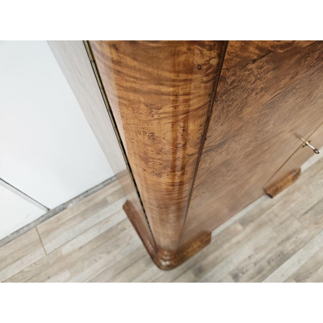 Brown Austrian Art Deco Walnut Burl Sideboard, 1930 For Sale - Image 8 of 18