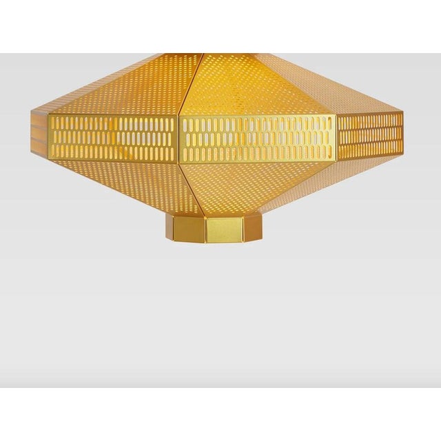 Gold Ma-Rock T Gr Golden Suspension Lamps by Jaime Hayson for Parachilna, Set of 2 For Sale - Image 8 of 13