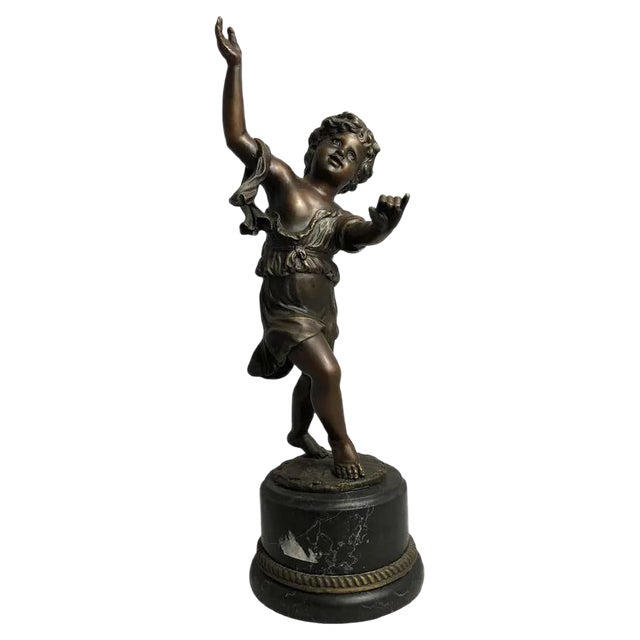 Dancing Child in Bronze, 20th Century For Sale
