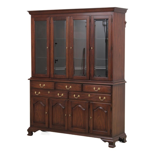 Henkel Harris Mahogany 4 Door China Cabinet For Sale