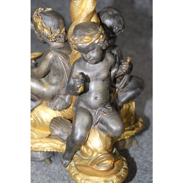 Late 19th Century Napoleonic Patinated and Gilt Bronze Centerpiece by Auguste Delafontaine For Sale - Image 11 of 14
