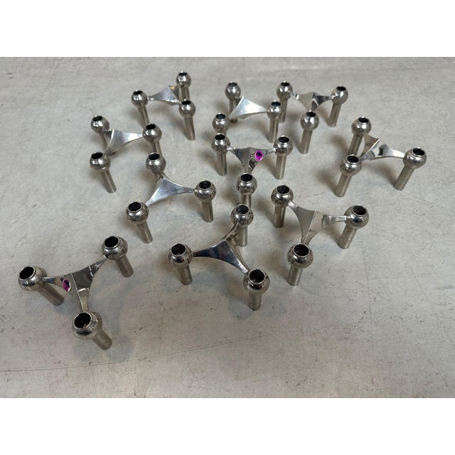 Candlesticks by Hans Nagel and Werner Stoff for BMF, 1970s, Set of 10 For Sale - Image 4 of 9