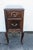 French Early 1900s Carved Tall Narrow Nightstands End Side Bedside Tables a Pair 6085 For Sale - Image 3 of 18