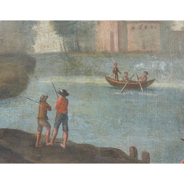 19th Century Unknown Artist, Coastal Landscape, Mid-19th Century, Oil on Canvas, Framed For Sale - Image 5 of 16