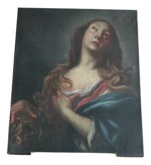 Andrea Vaccaro School Artist, Penitent Magdalene, Late 17th Century, Oil on Canvas
