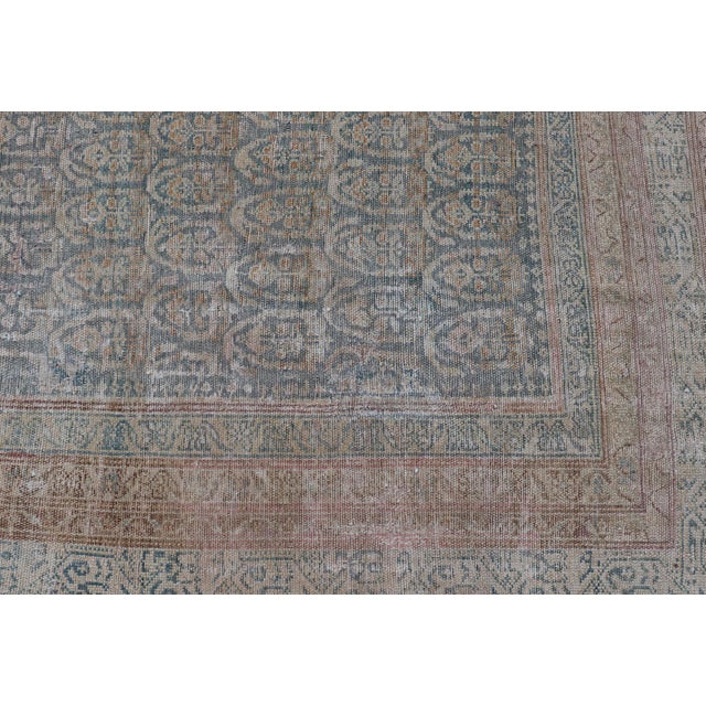 Early 20th Century Large Antique Malayer Persian Gallery With All Over Paisley Design With Lt. Blue 8'1 X 20'5 For Sale - Image 5 of 17