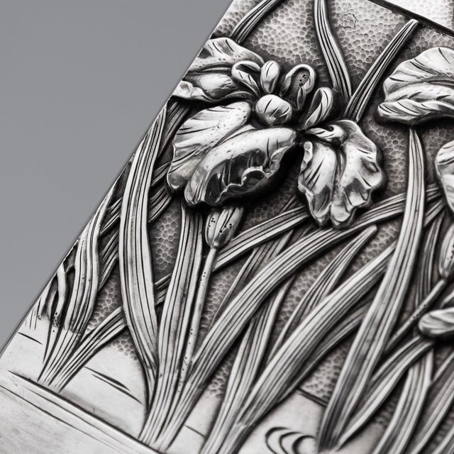 Antique 20th Century Japanese Meiji Silver Card Case, 1900s For Sale - Image 9 of 16