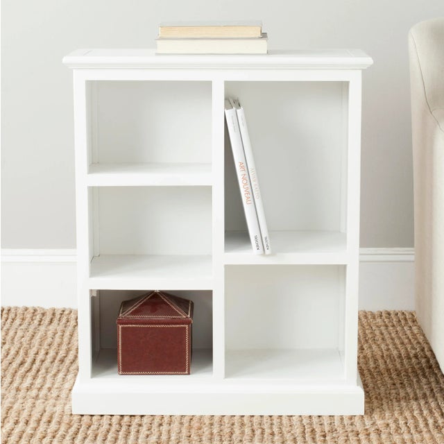 Minimal Bookcase in White For Sale - Image 4 of 5