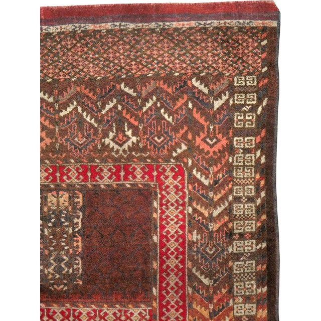 Tribal Galerie Shabab Collection Early 20th Century Central Asian Bokhara Rug For Sale - Image 3 of 10