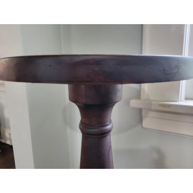 Wood Vintage 1950s Wooden Pedestal Plant Stand For Sale - Image 7 of 11