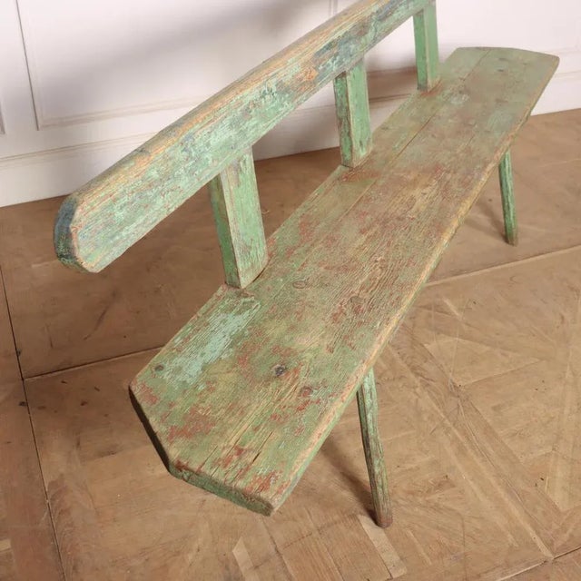 Austrian Painted Bench For Sale - Image 4 of 6